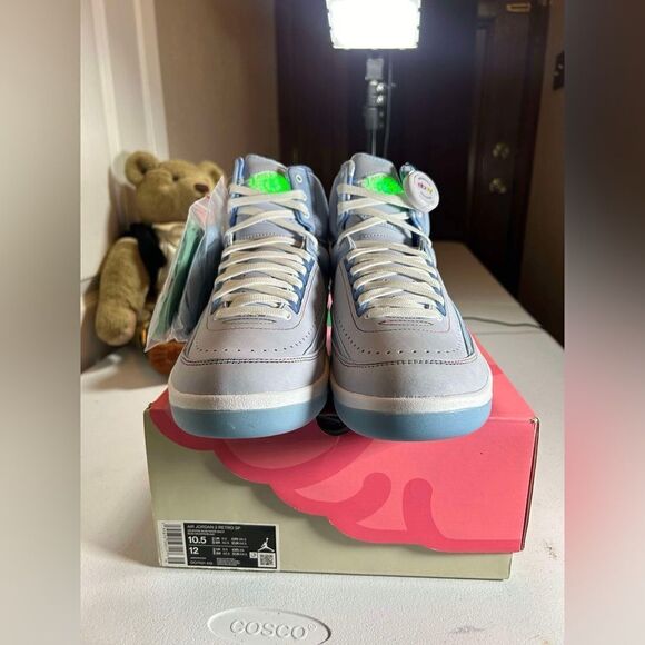 *Brand New* Size 10.5 - Jordan 2 Retro x J. Balvin Blue 2022 - Picture 9 of 13